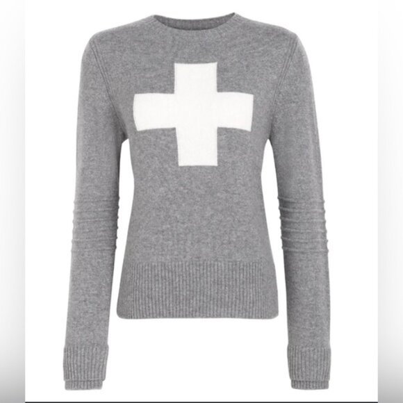 NWOT ALPS & Meters Cashmere Alpine Knit Ski Race Sweater - Picture 2 of 7